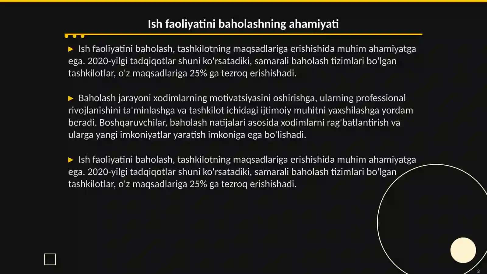 Inson resurslarini boshqarish jarayonida ish faoliyatining sifati va miqdorini baholash muammolari 3