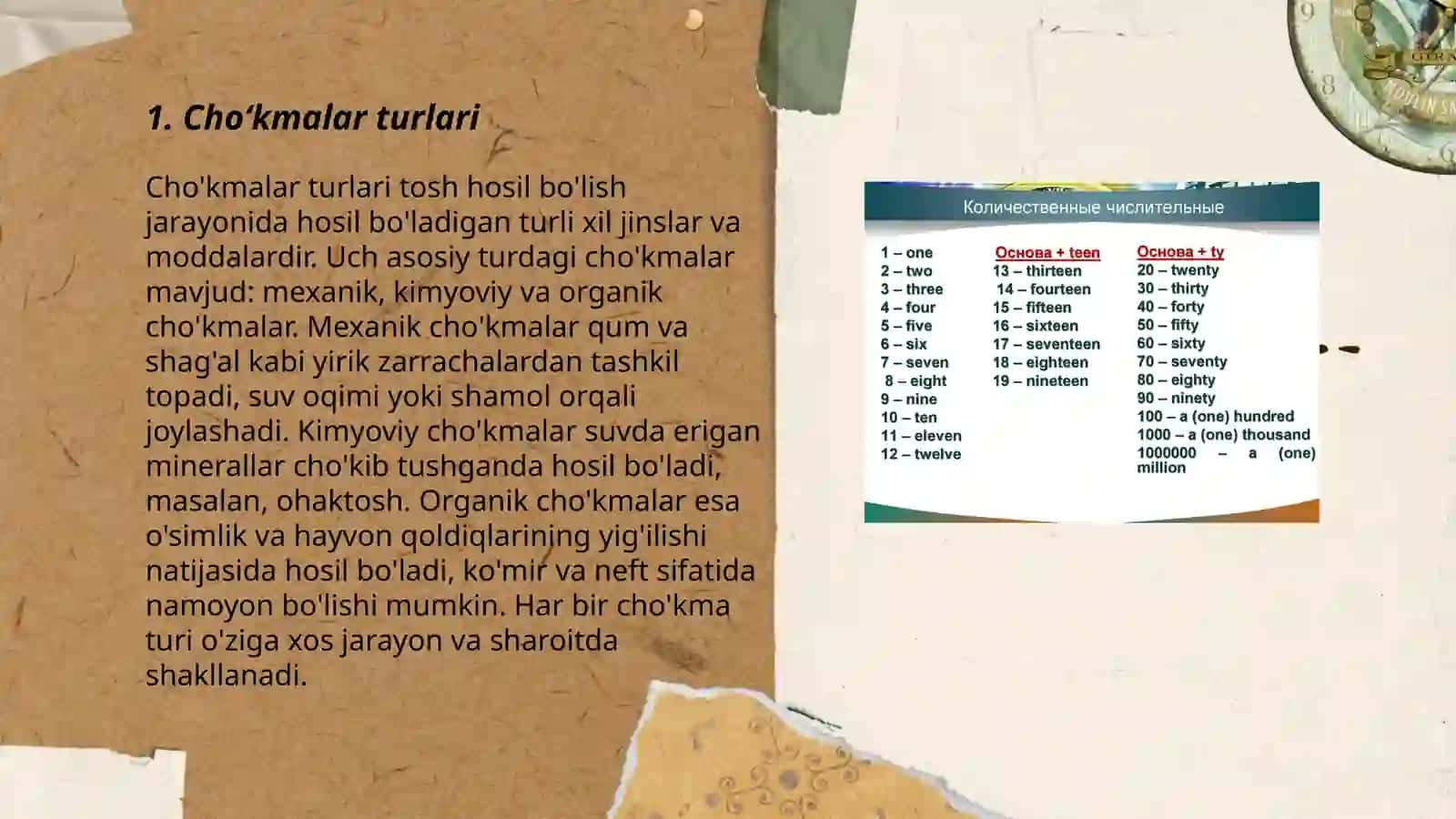 Cho‘kmalarni hosil bo'lishi va erishi 3
