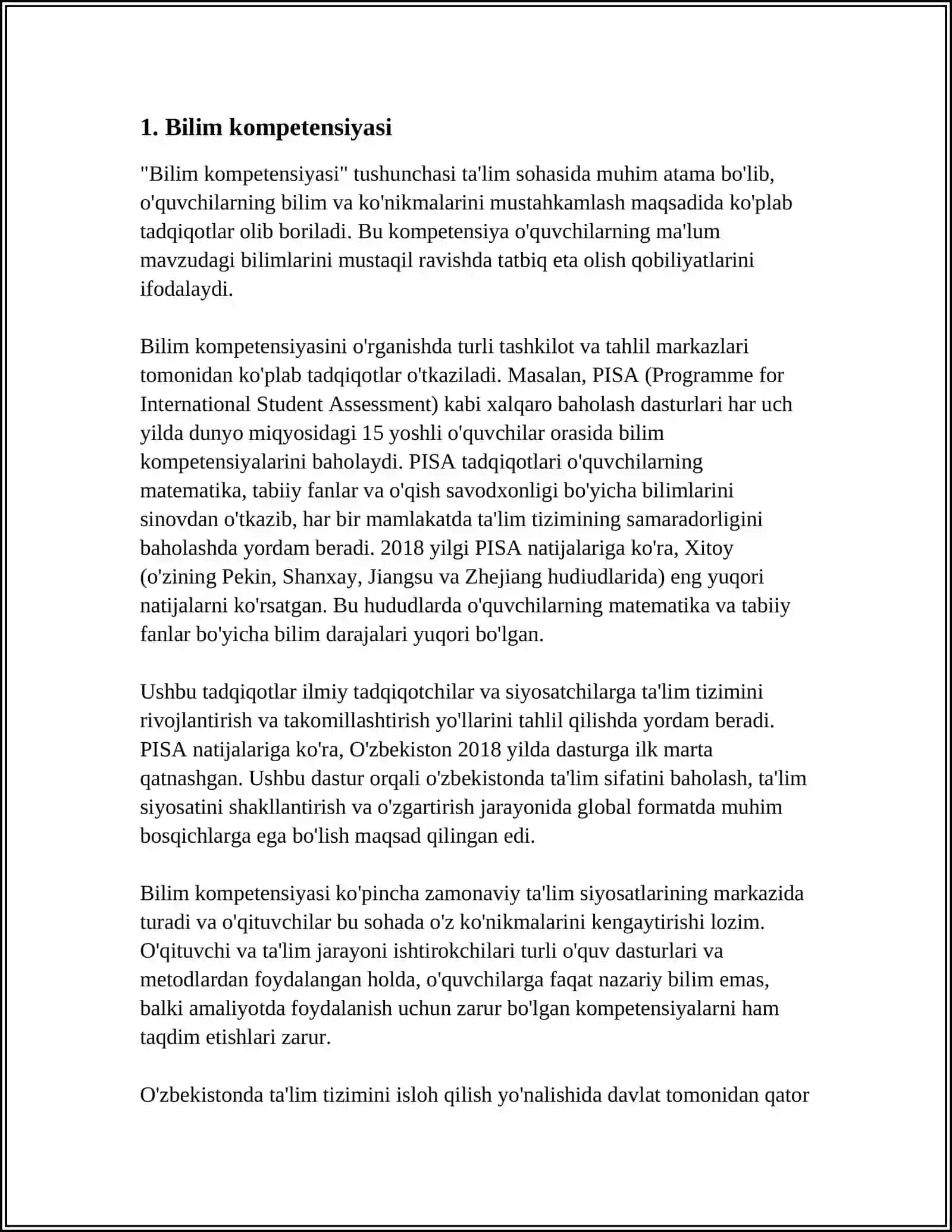 KOMPETENTSIYANING TURLARI VA TARIFLARI 3