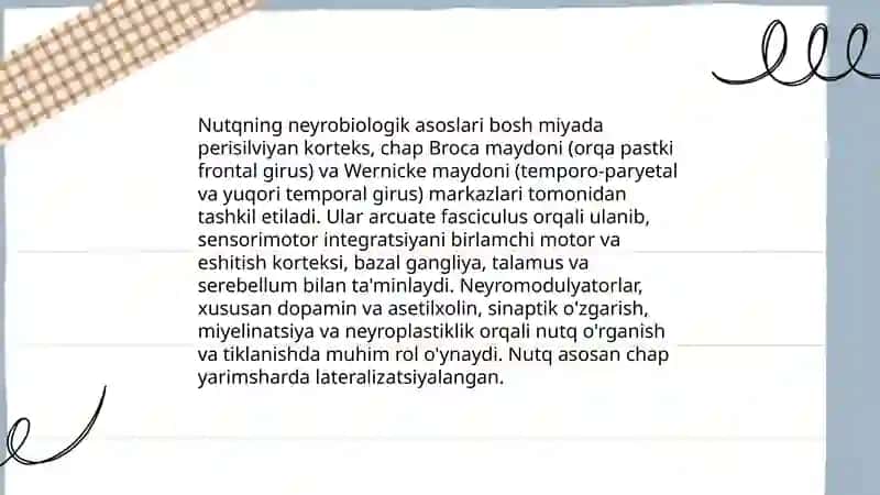 Nutqning shakllanishi va uning bosh miya markazlari 3