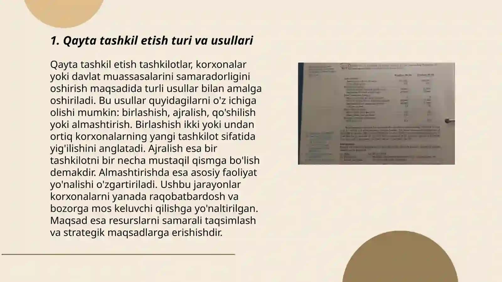 Biznes subyektlar faoliyatini qayta tashkil etish va tugatish 3
