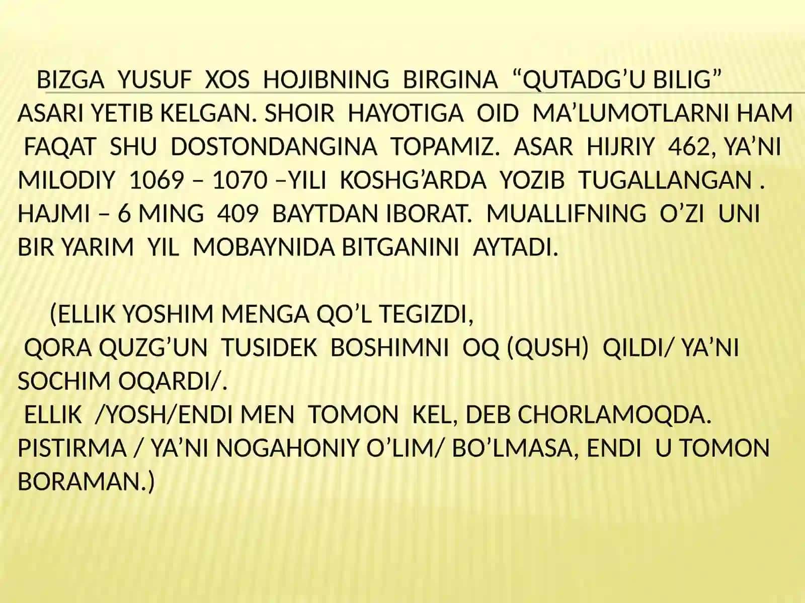 Yusufxoshojibning“qutadg’ubilig”asari 3