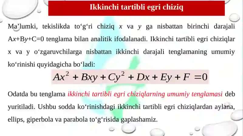 IKKINCHI TARTIBLI EGRI CHIZIQLAR 3