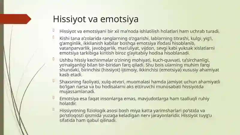 Shaxsning  hissiy jarayonlari 3