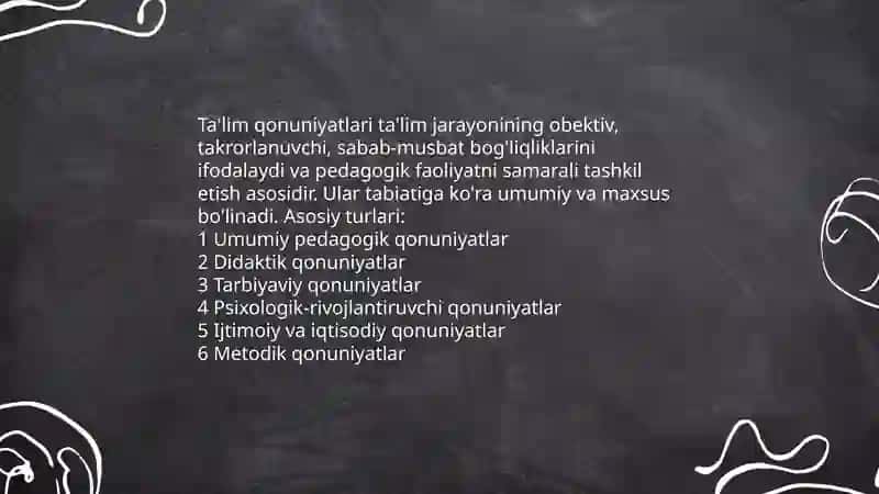 Ta'lim qonuniyatlari va tamoyillari 3