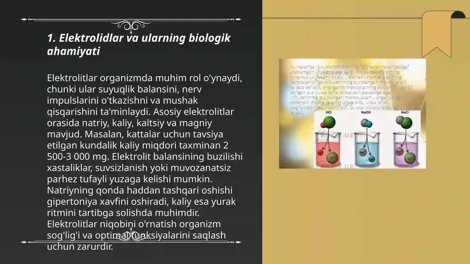 Elektrolidlar va ularning biologik ahamiyati 3