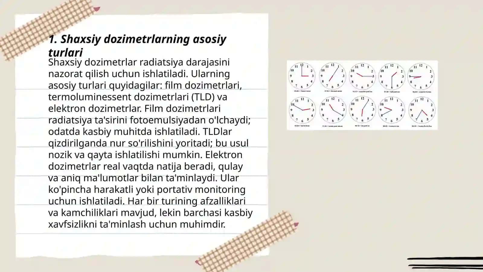 Shaxsiy dozimetrlar turi va ulardan foydalanish prinsipi 3