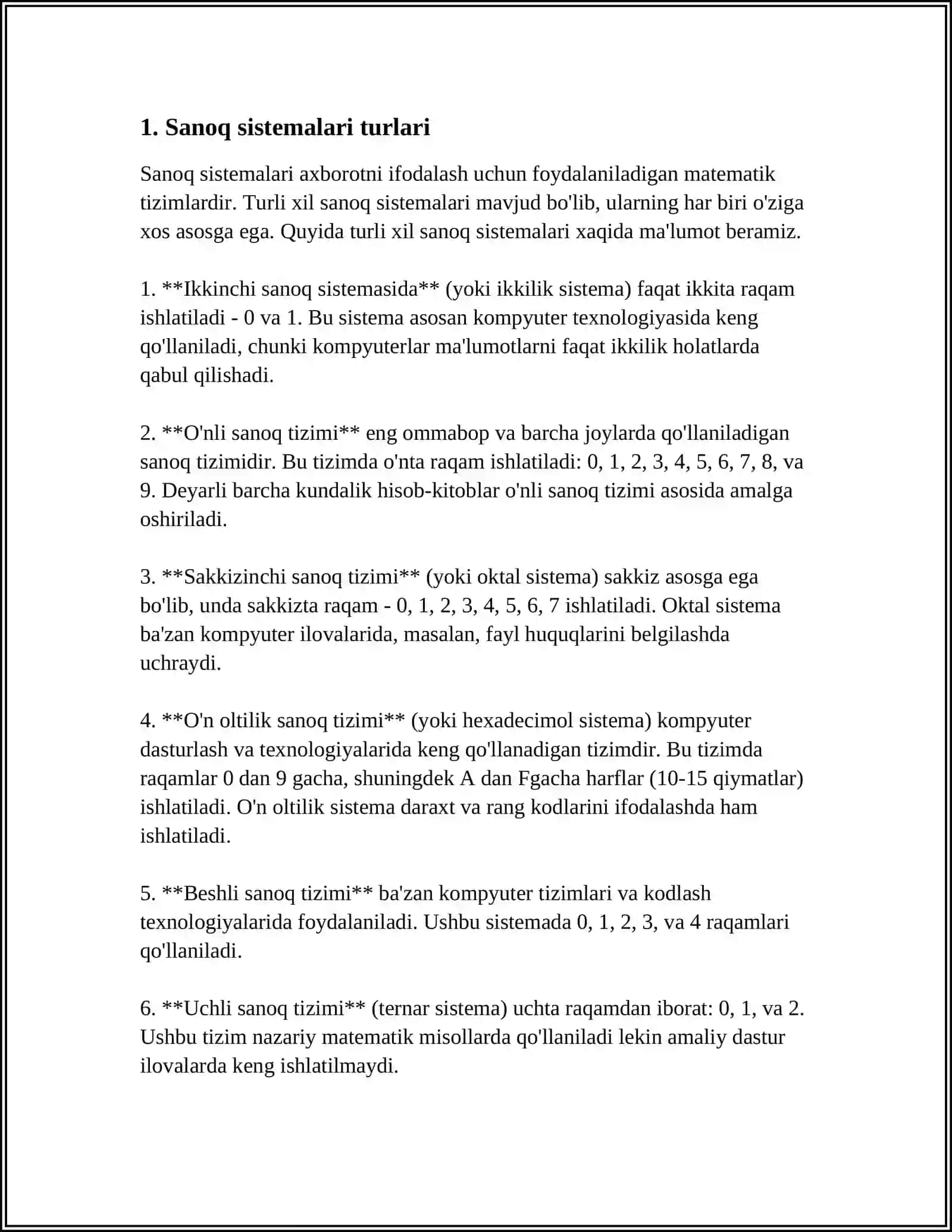 SANOQ SISTEMALARI,TURLARI VA ULARNING ISHLASH JARAYONI 3