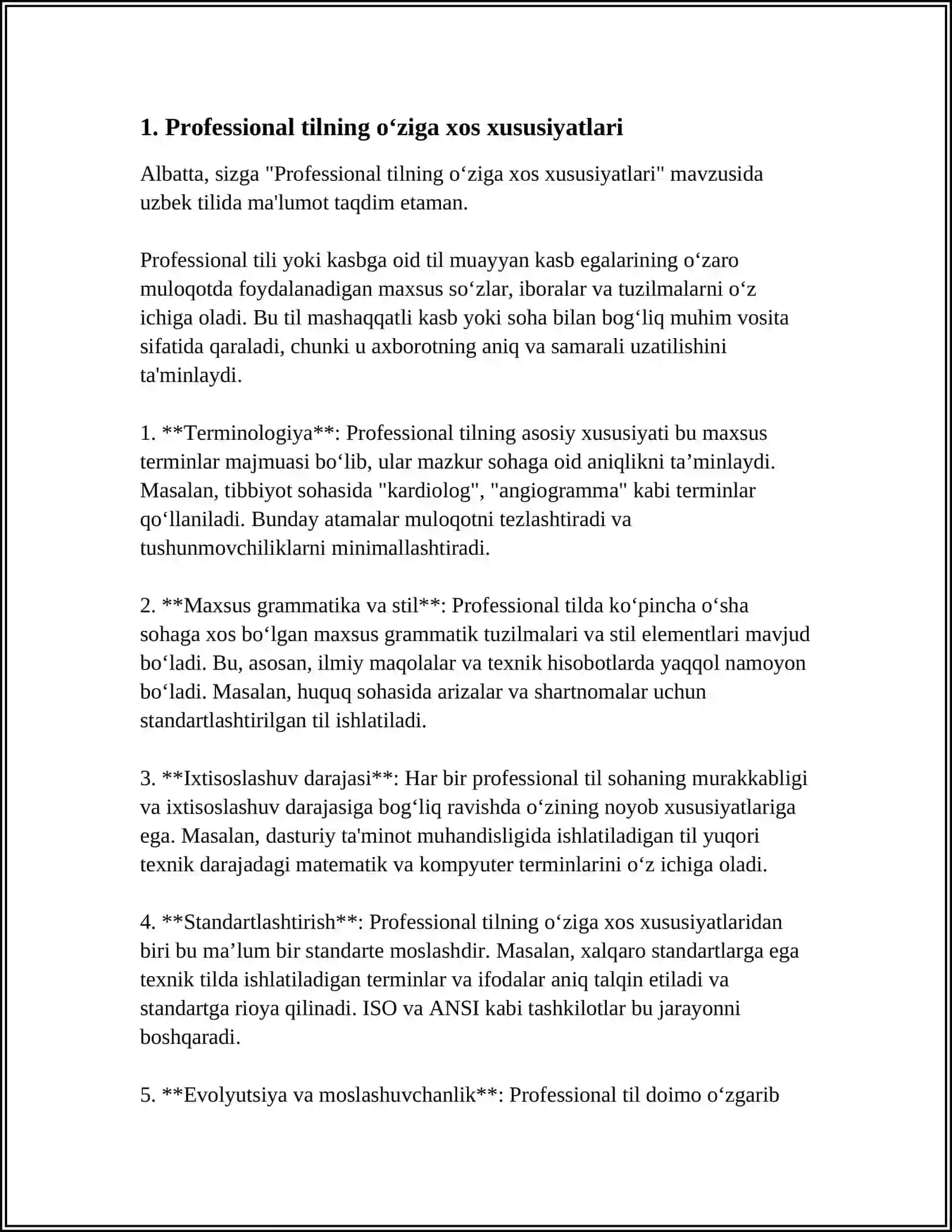 PROFESSIONAL TILLAR VA ULARNING MILLIY TILDA ASOSIY XUSUSIYATLARI 3