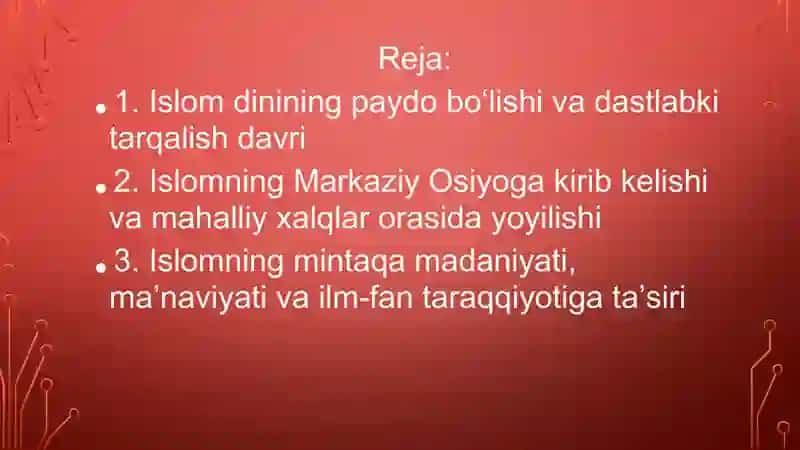 Islomning Markaziy Osiyoga tarqalishi 3