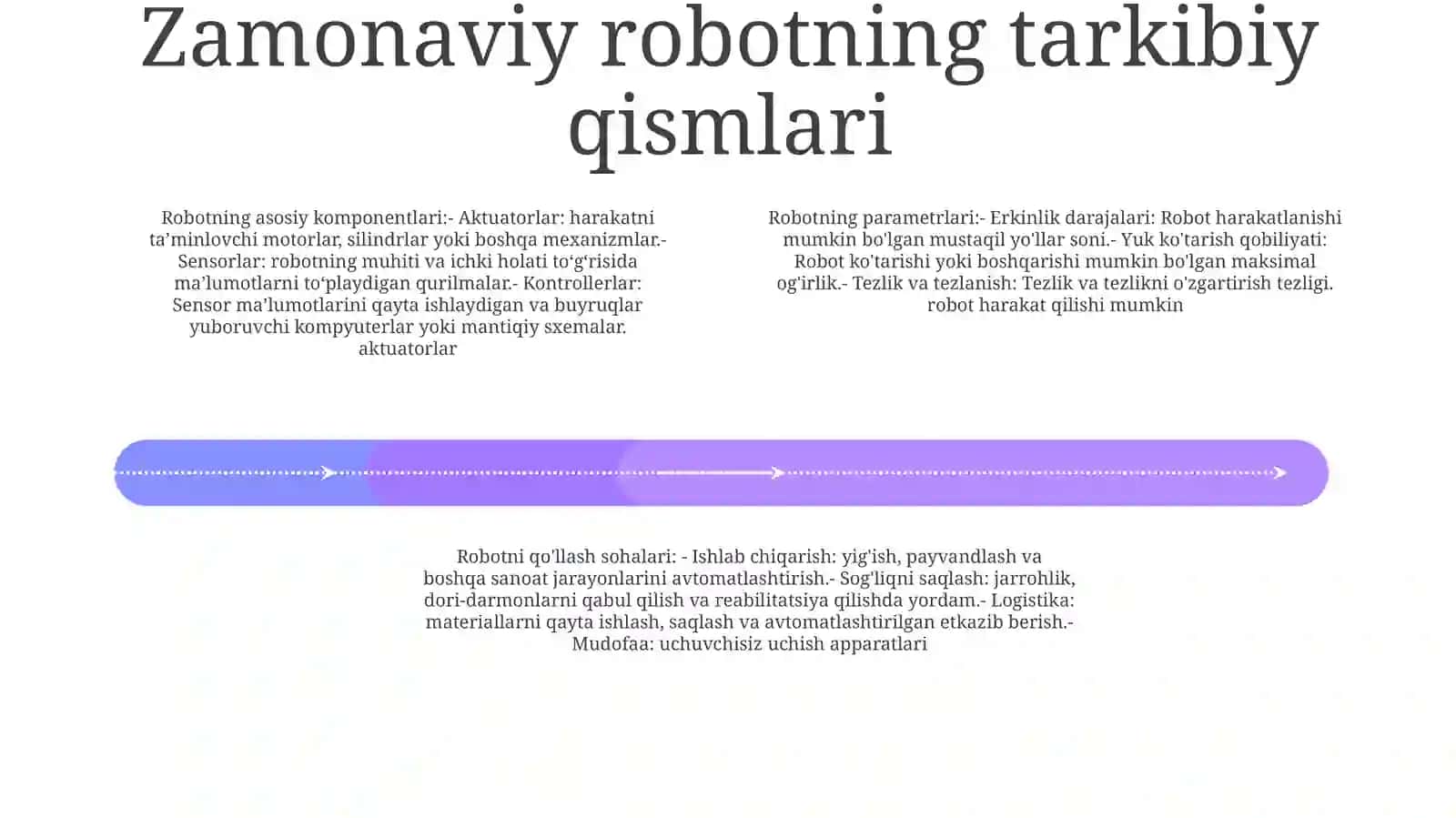 Zamonaviy Robotar Tarkibiy Tuzilmasi, Ularning Parametrlari Va Turkumlari 3
