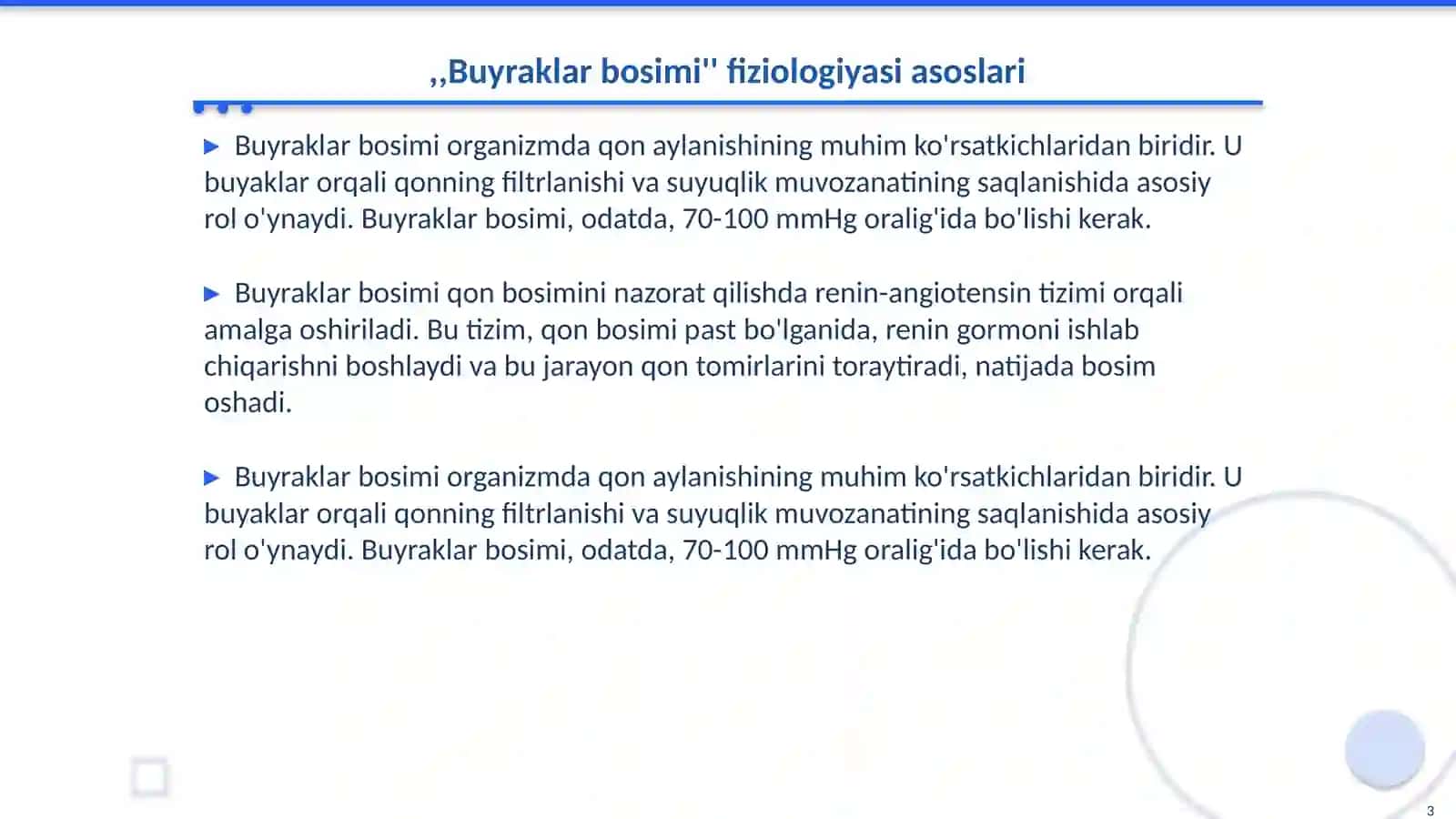 Buyraklar bosimi fiziologiyasi 3