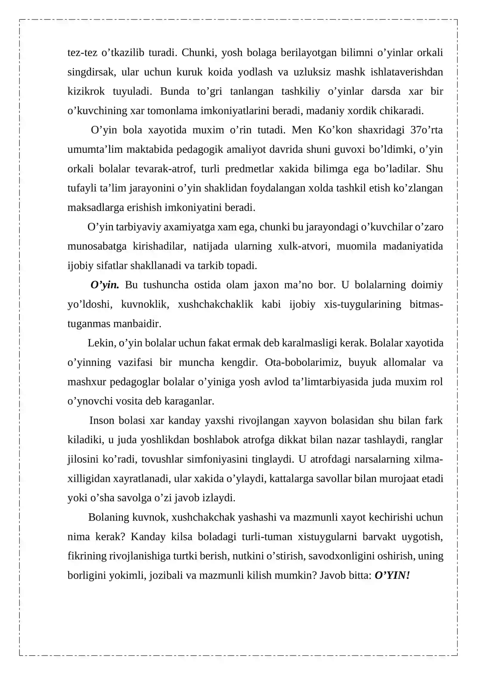 O’zbek xalq o’yinlaridan foydalanib o’quvchi yoshlarning irodaviy sifatlarini shakllantirish 3
