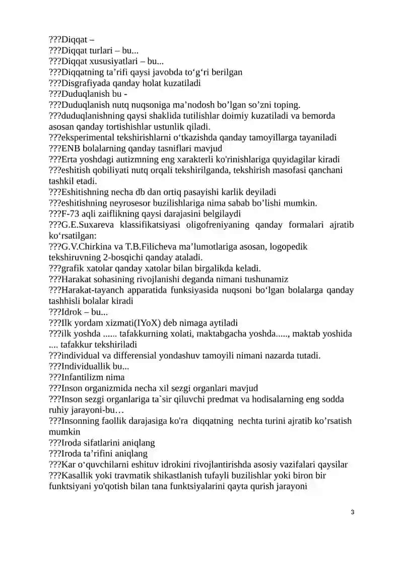 PSIHOLOGIK VA PEDAGOGIK DIAGNOSTIKA 3