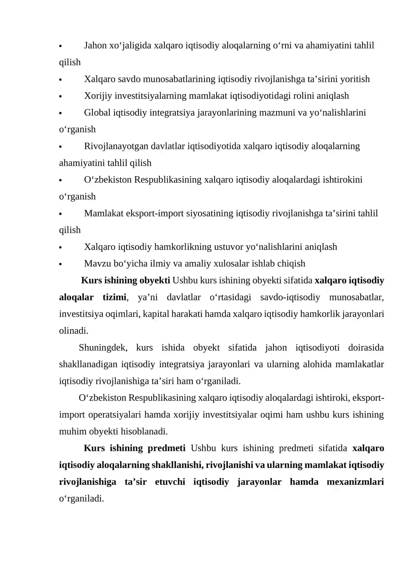 Xalqaro iqtisodiy aloqalar va uning mamlakat iqtisodiy rivojlanishidagi ahamiyati 3