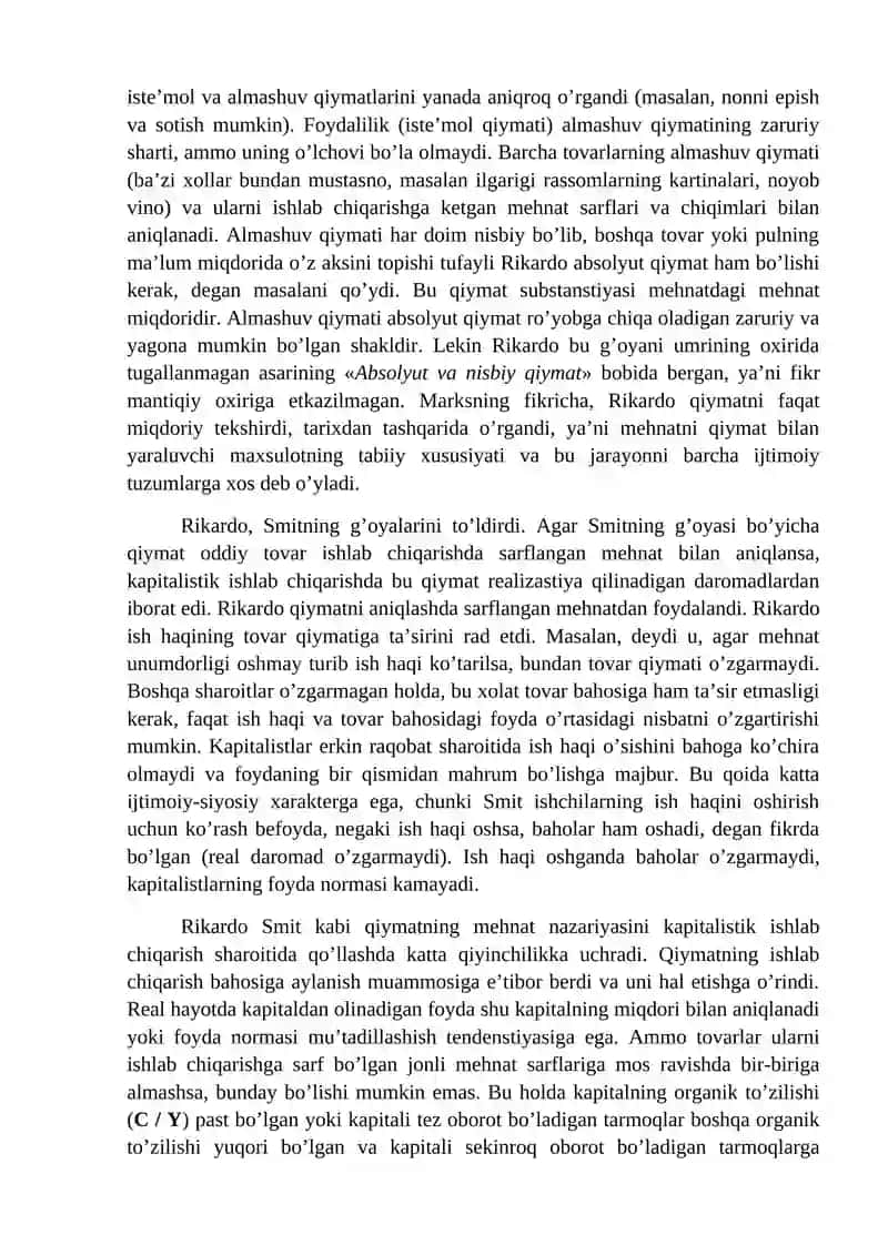 KLASSIK IQTISODCHILAR, RICARDO,MALTUS, XYUM 3