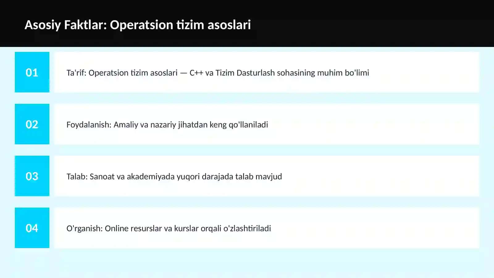 DASTURLASH | C++ VA TIZIM DASTURLASH 3