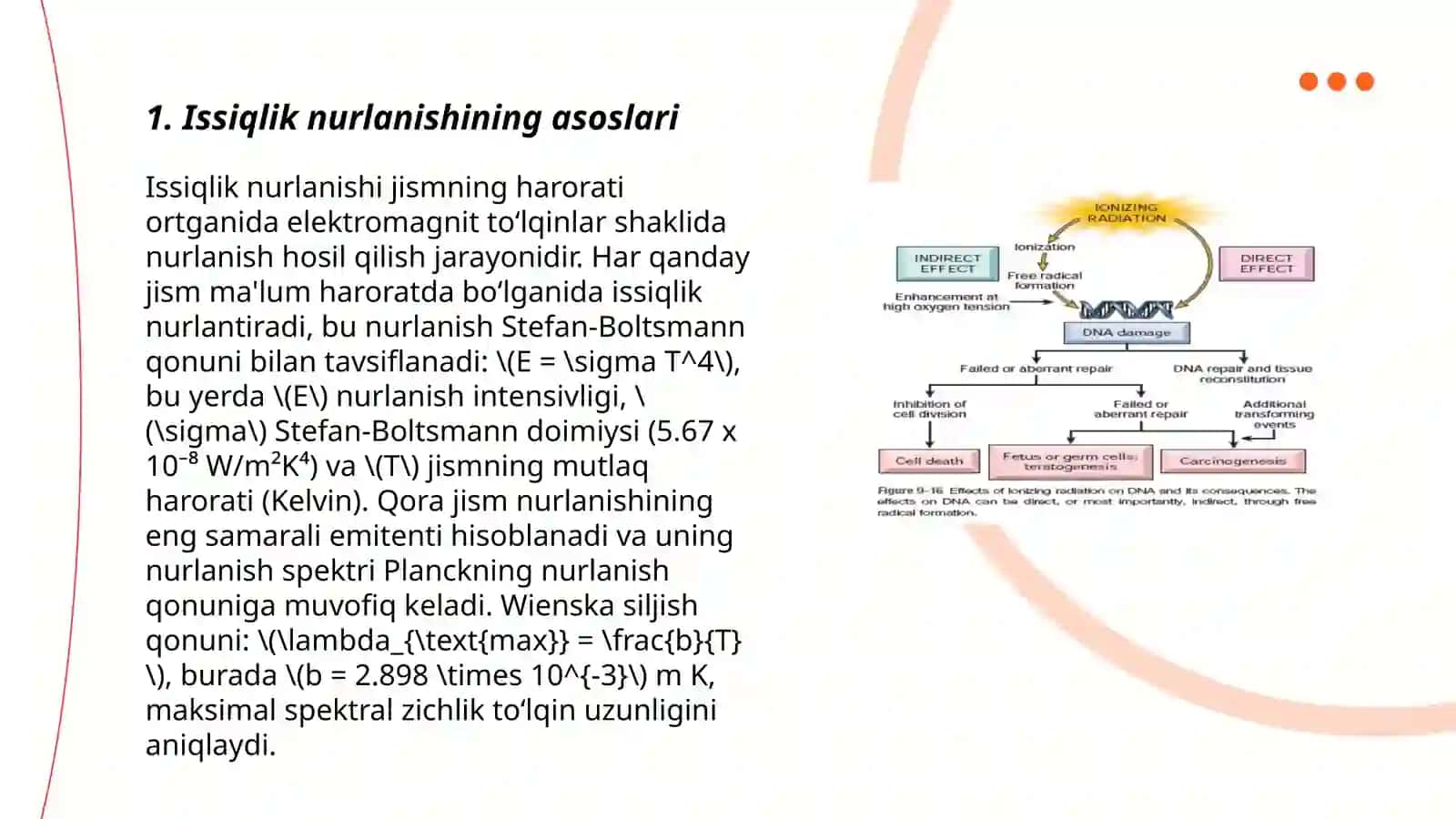 Issiqlik nurlanishining asoslari 3