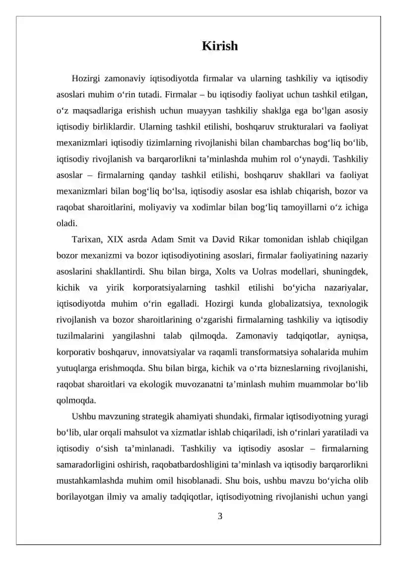 Firmalar va ularning tashkiliy va iqtisodiy asoslari 3