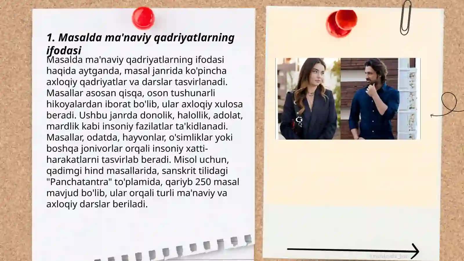 Masal - majoziy harakterdagi kichik adabiy janr 3