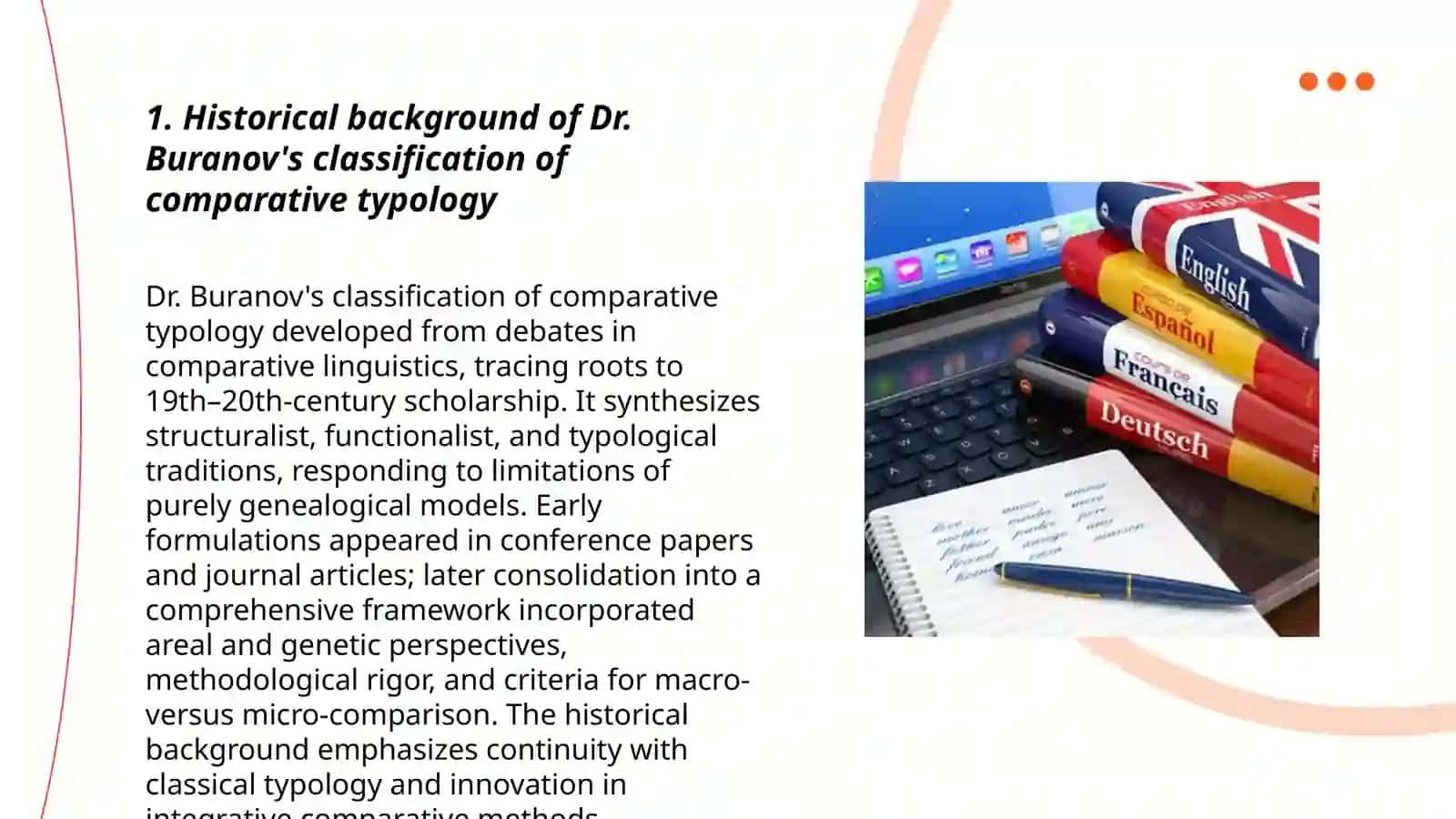 Classification of comparative typology according to Dr.Buranov 3