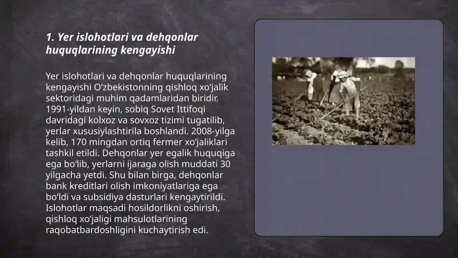 Yer islohotlari va dehqonlar huquqlarining kengayishi 3