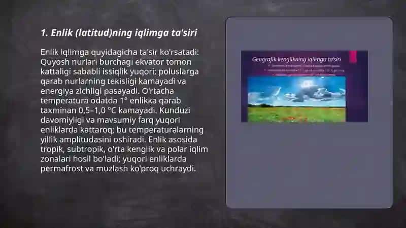 Geografik omilarning iqlimga tasiri 3