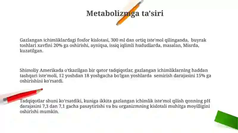 Gazlangan ichimliklarni inson salomatligiga ta'siri 3