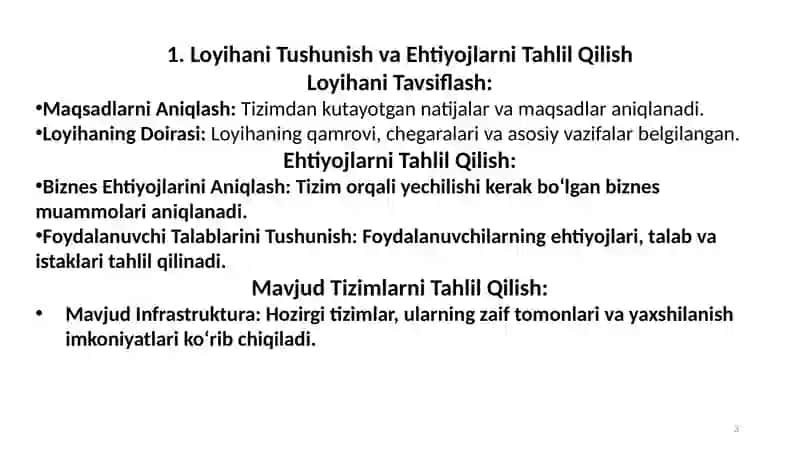 Iqtisodiy axborot tizimlarini (IAT) loyihalashtirish bosqichlari 3