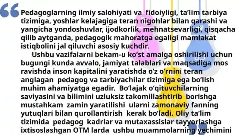 Pedagogik mahoratning maqsad, vazifalari va tarkibiy qisimlari 3