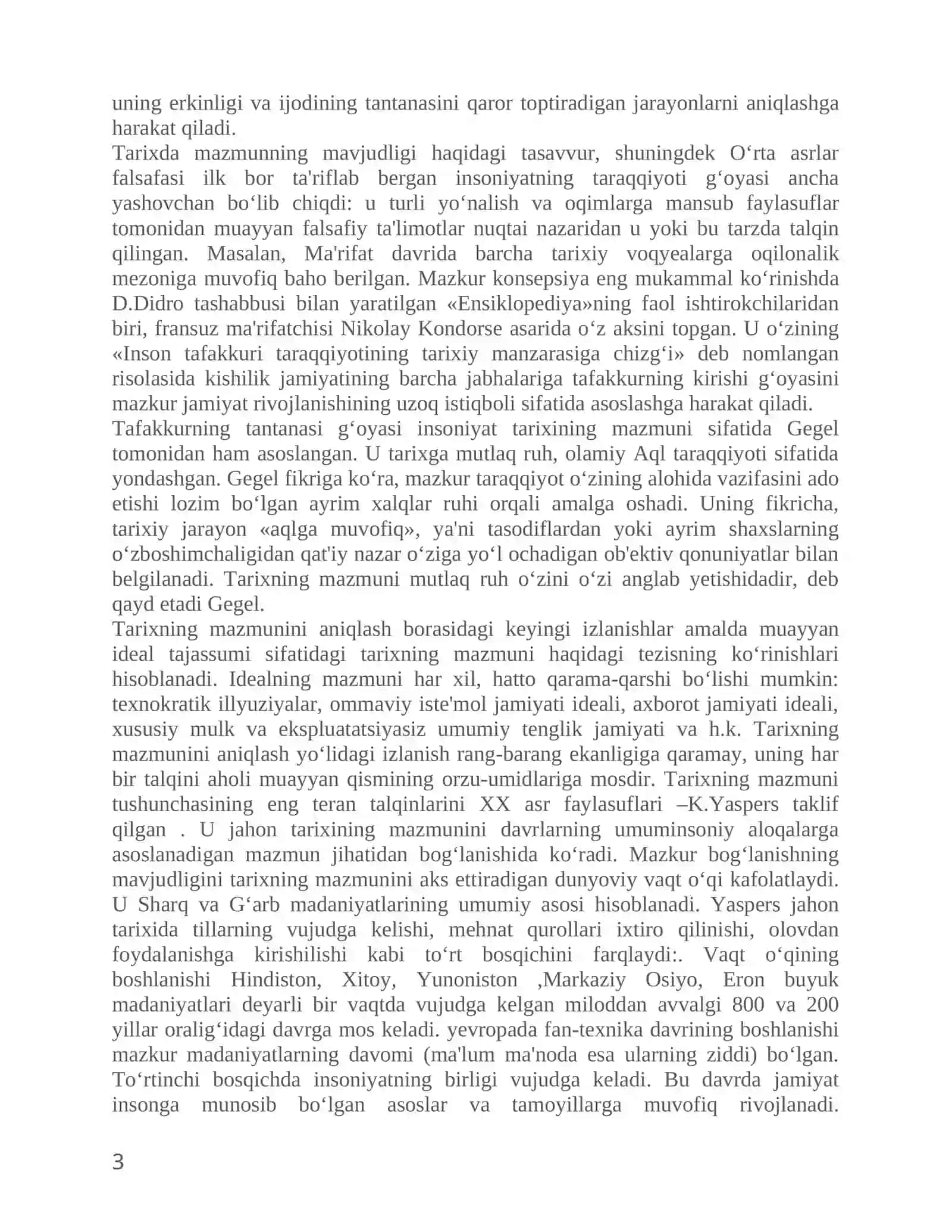 TARIX FALSAFASI VA FALSAFA TARIXI UYG'UNLIGI 3