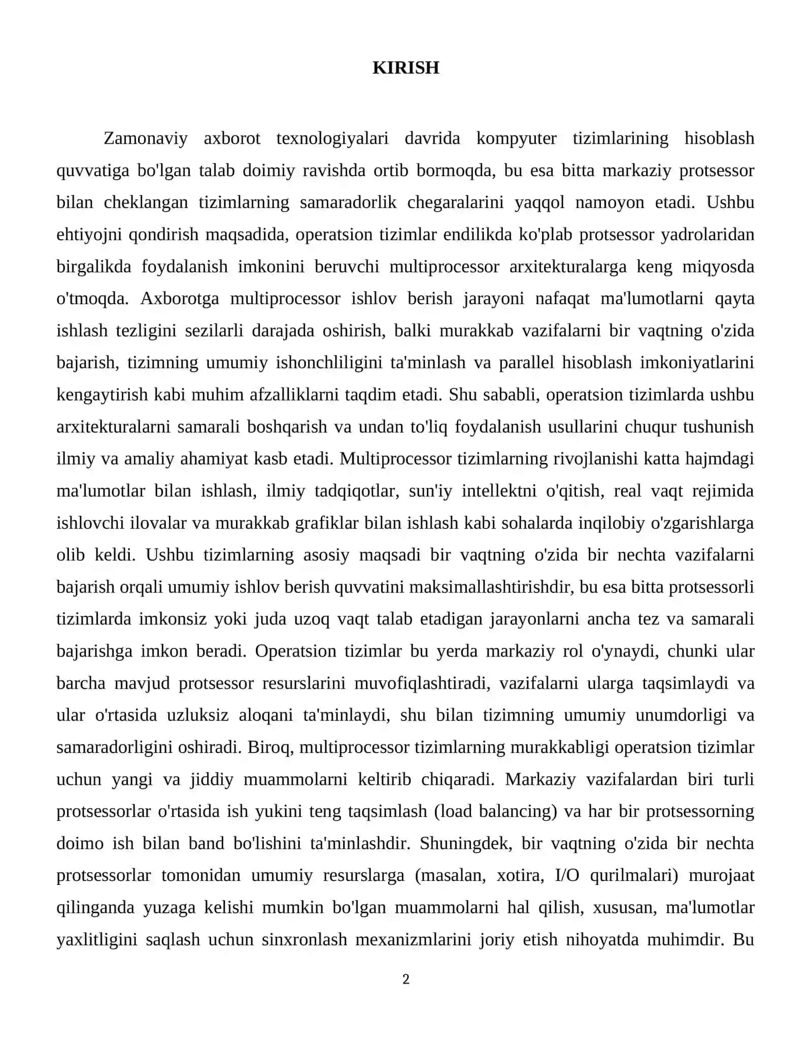 Axborotga multipossorlik ishlov berish jarayoni 3