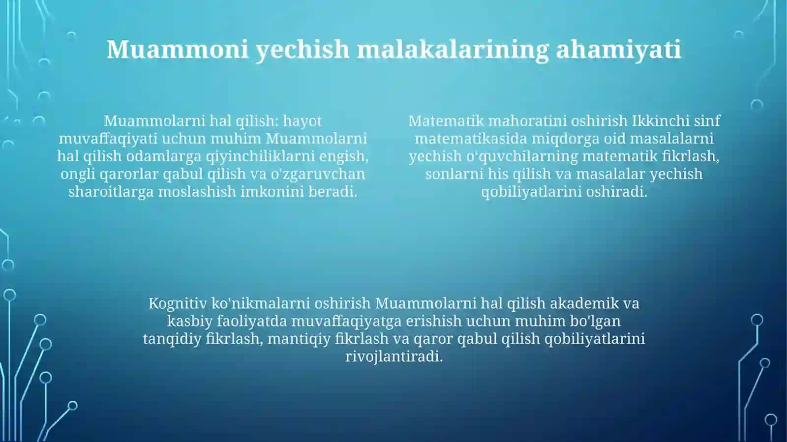 2-Sinf Matematika Darslarida Miqdorlarga Doir Masalalar Yechishga OʻRgatish 3