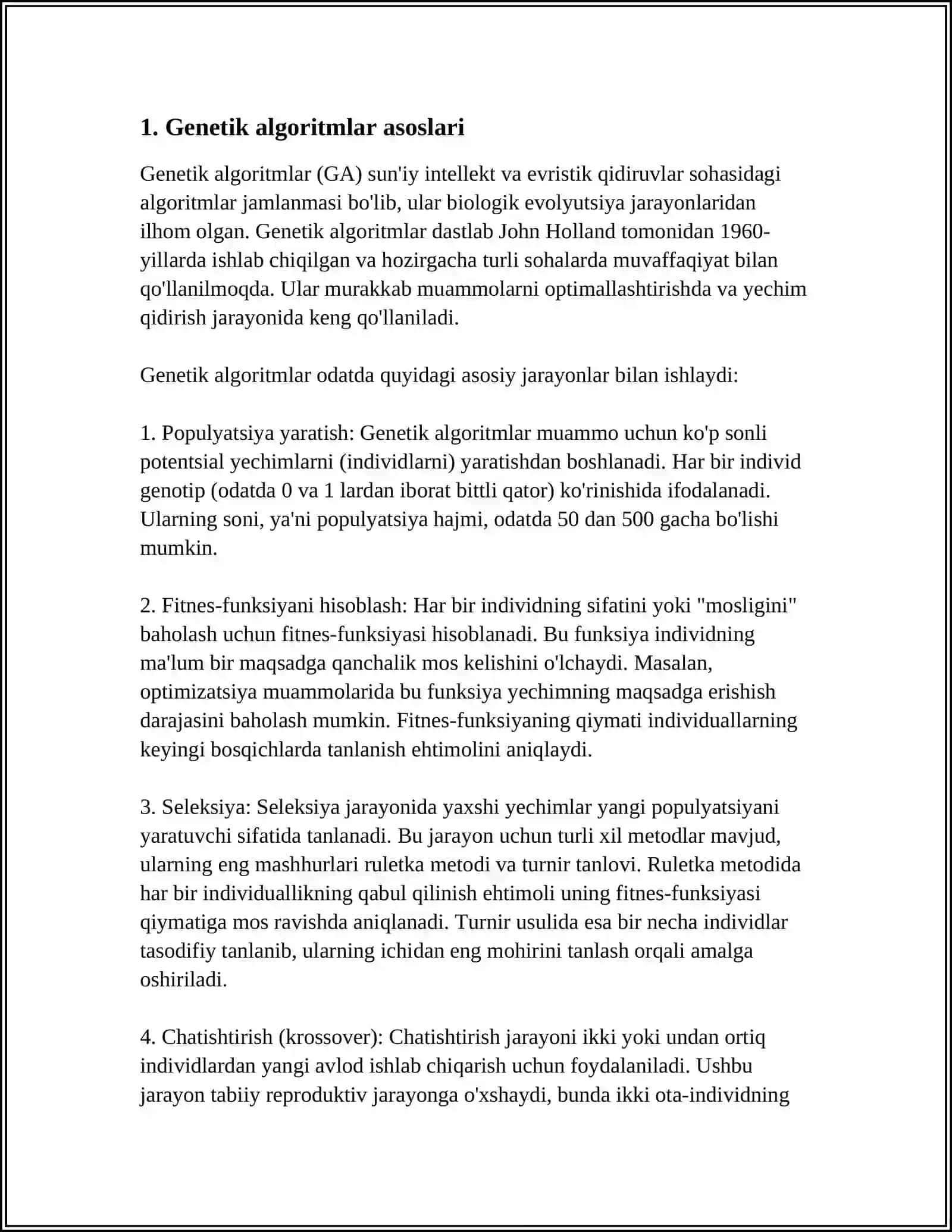 Genetik algoritmlar 3
