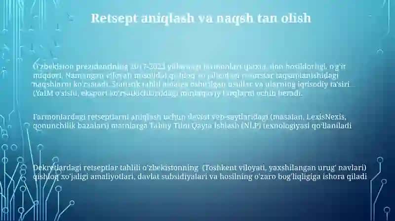 O'zbekiston prezidentining retsepturaga asoslangan qonuni va farmoyishlari 3