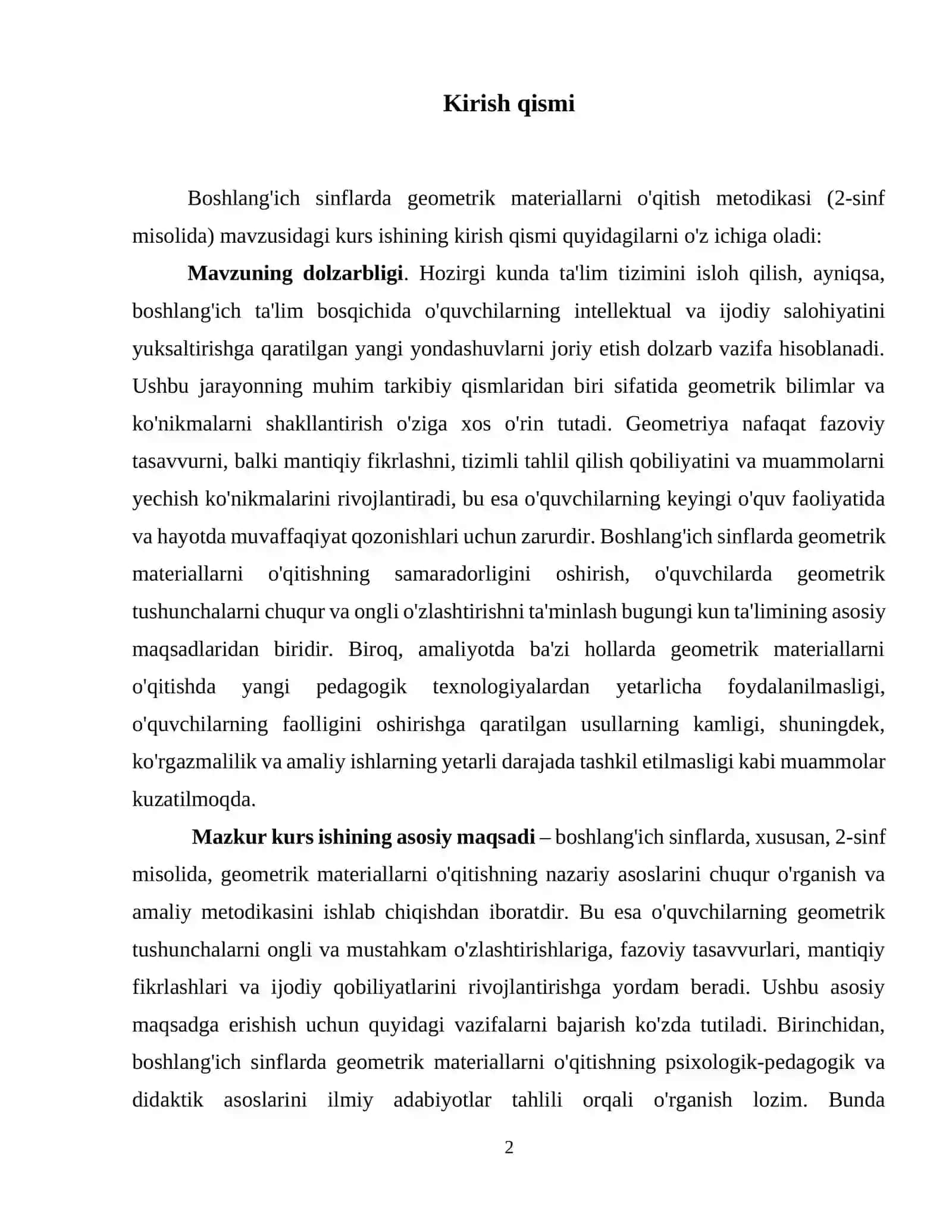Boshlangʻich sinflarda geometrik materialni oʻrgatish metodikasi 3