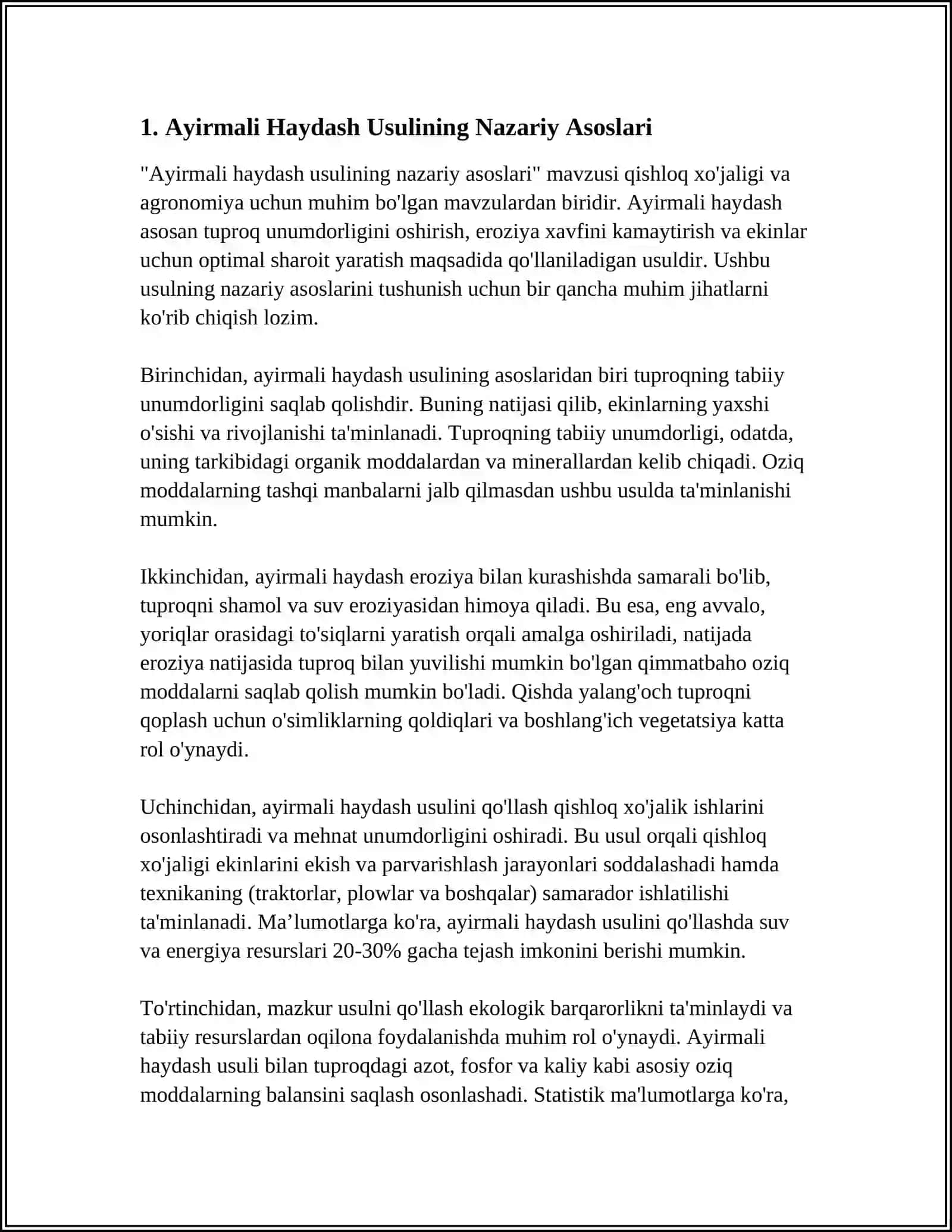 Ayirmali Haydash Usulining Nazariy Asoslari 3