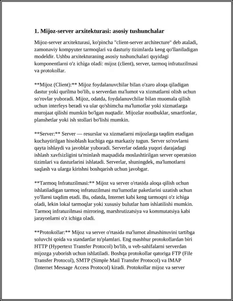 MIJOZ-SERVER ARXITEKTURASI 3