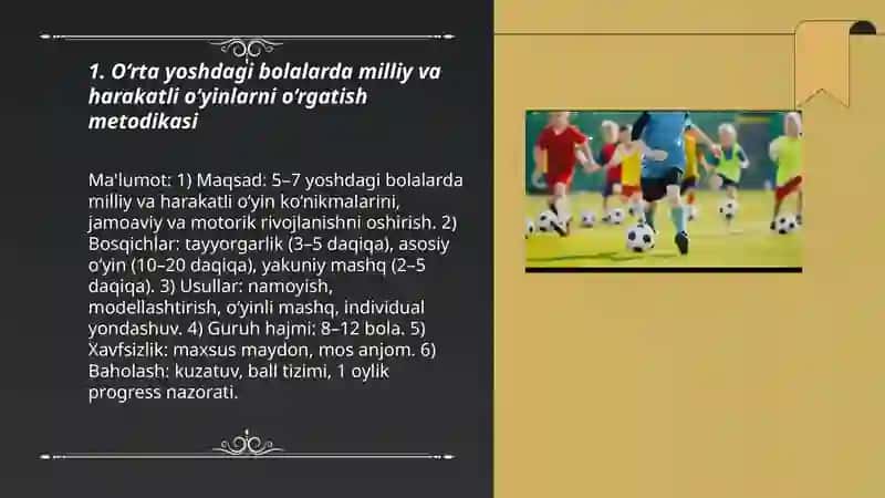 O‘rta yoshdagi bolalarga beriladigan milliy va harakatli o‘yinlarni o‘rgatish 3