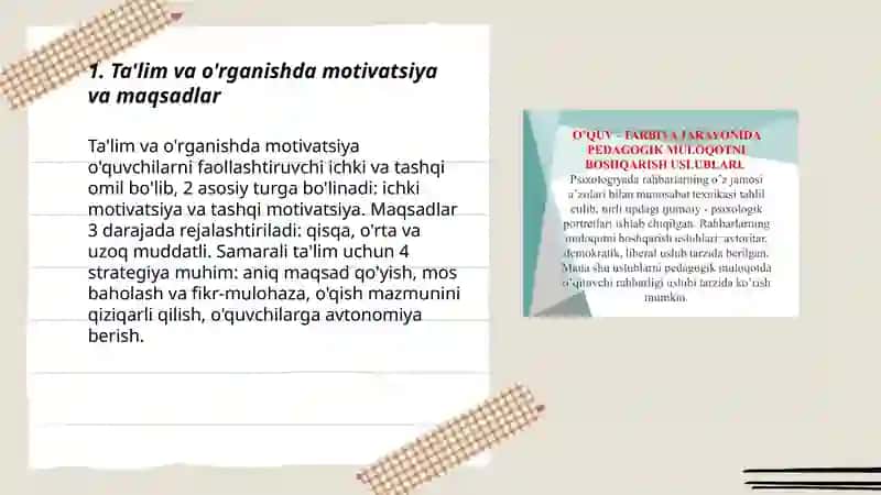 Pedagogik psixalogiya: ôqitish va ôrganish 3