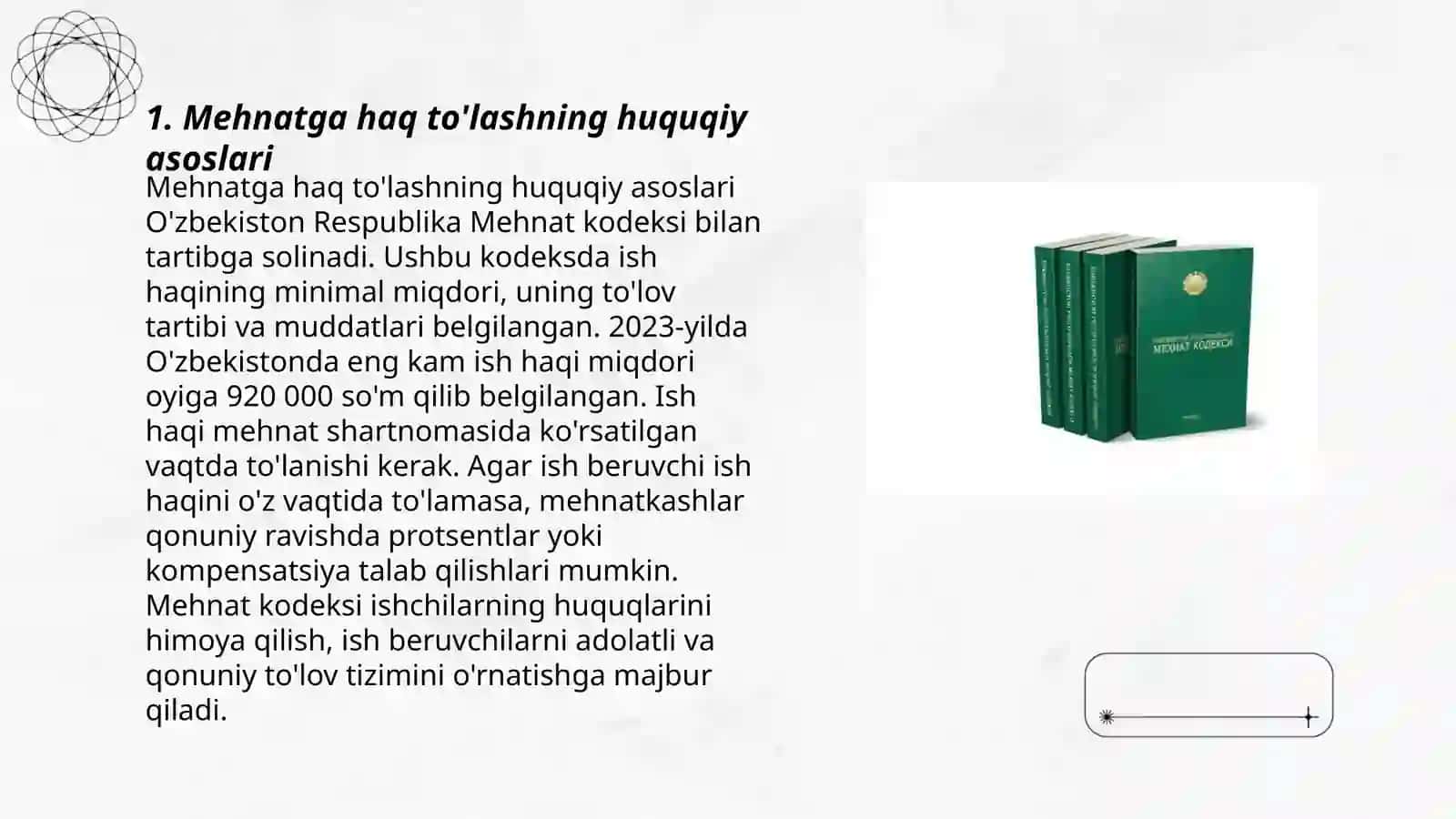 Mehnatga haq to'lashning huquqiy asoslari 3