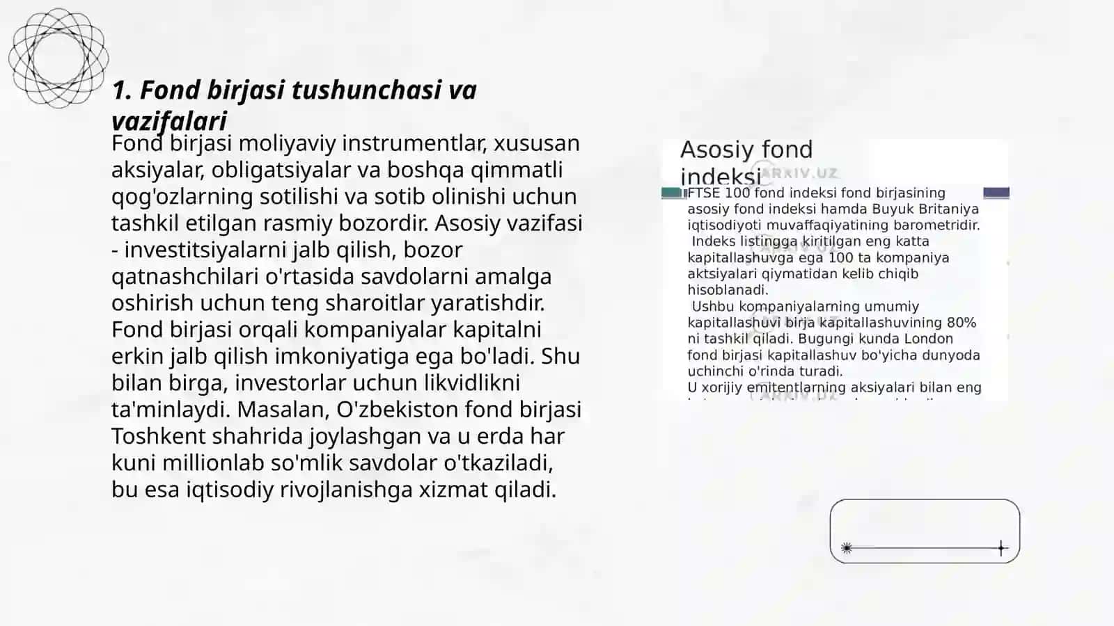 Fond birjalari va fond bozori mehanizimi 3