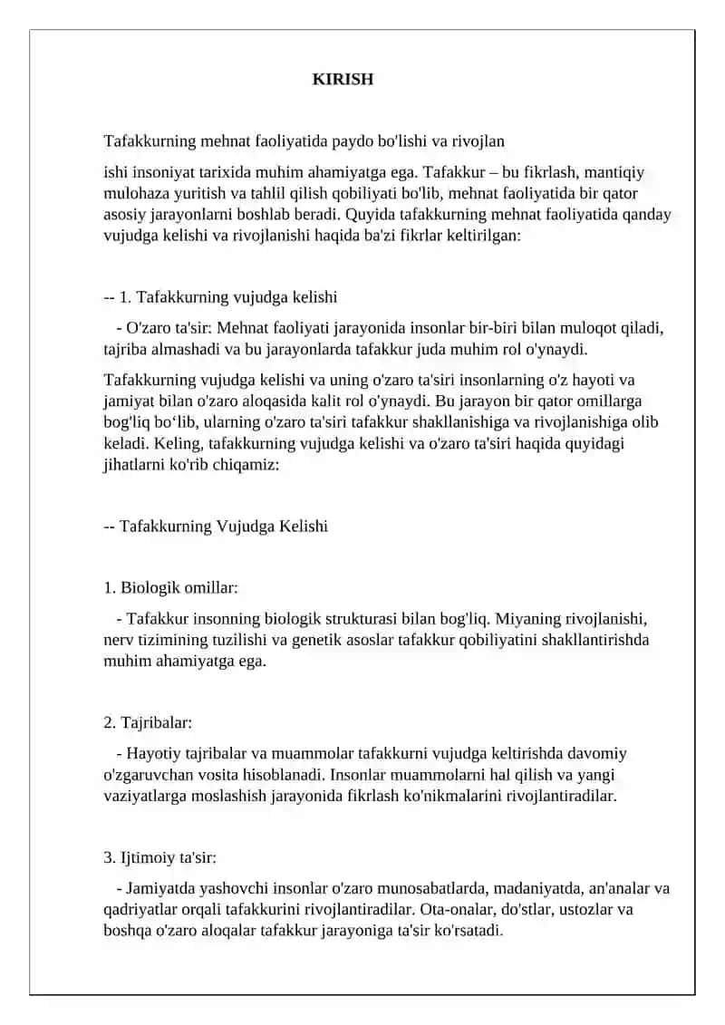 Tafakkurning Mehnat Faoliyatida Vujudga Kelishi va Rivojlanishi 3