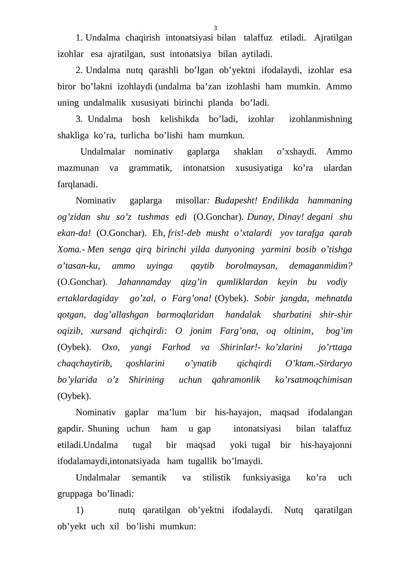 Undalmalar 3