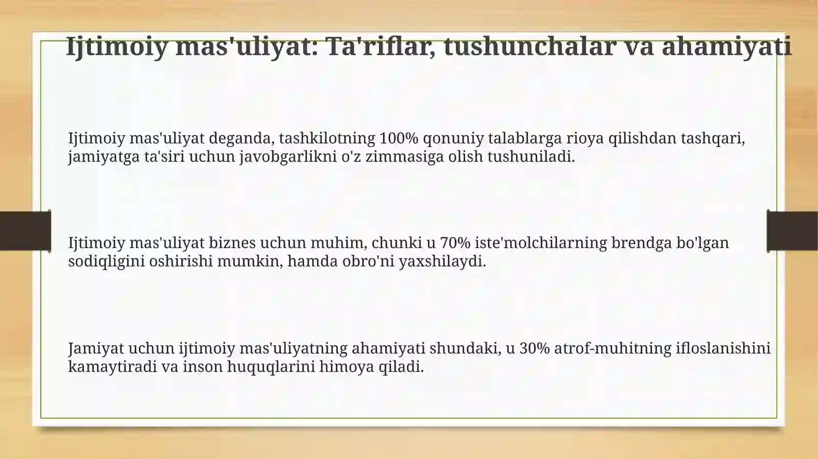 Boshqaruvda ijtimoiy ma'suliyat kafolati va majburiyat 3