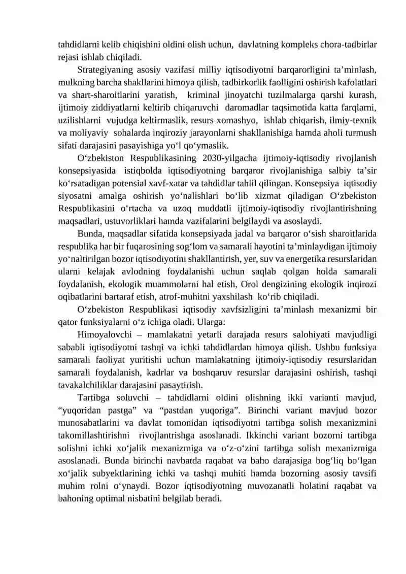 DAVLATNING IQTISODIY XAVFSIZLIKNI TA’MINLASH VAZIFALARI 3