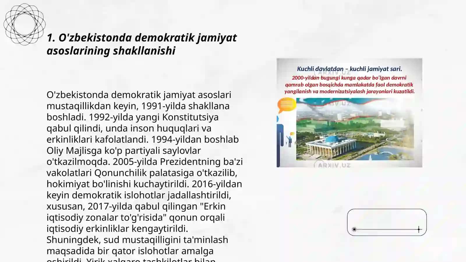 O'zbekistonda demokratik, fuqarolik jamiyati asoslarining shakllanishi 3