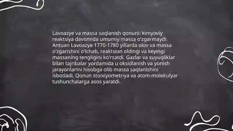 19asr kimyosi Miqdoriy qonunlar davri 3