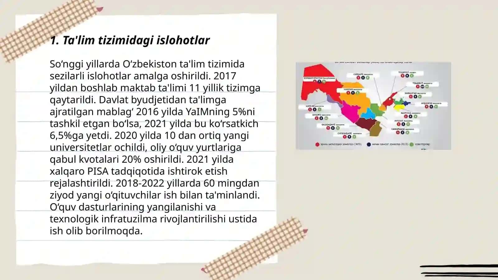 Ta'lim tizimidagi islohotlar 3
