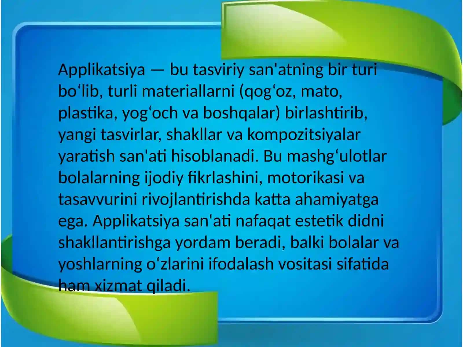 Applikatsiya mashg‘ulotlari 3